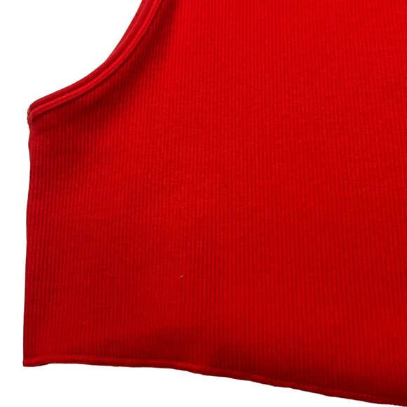 SKIMS Cotton Rib Super Crop Tank Ruby 3X - Picture 5 of 10